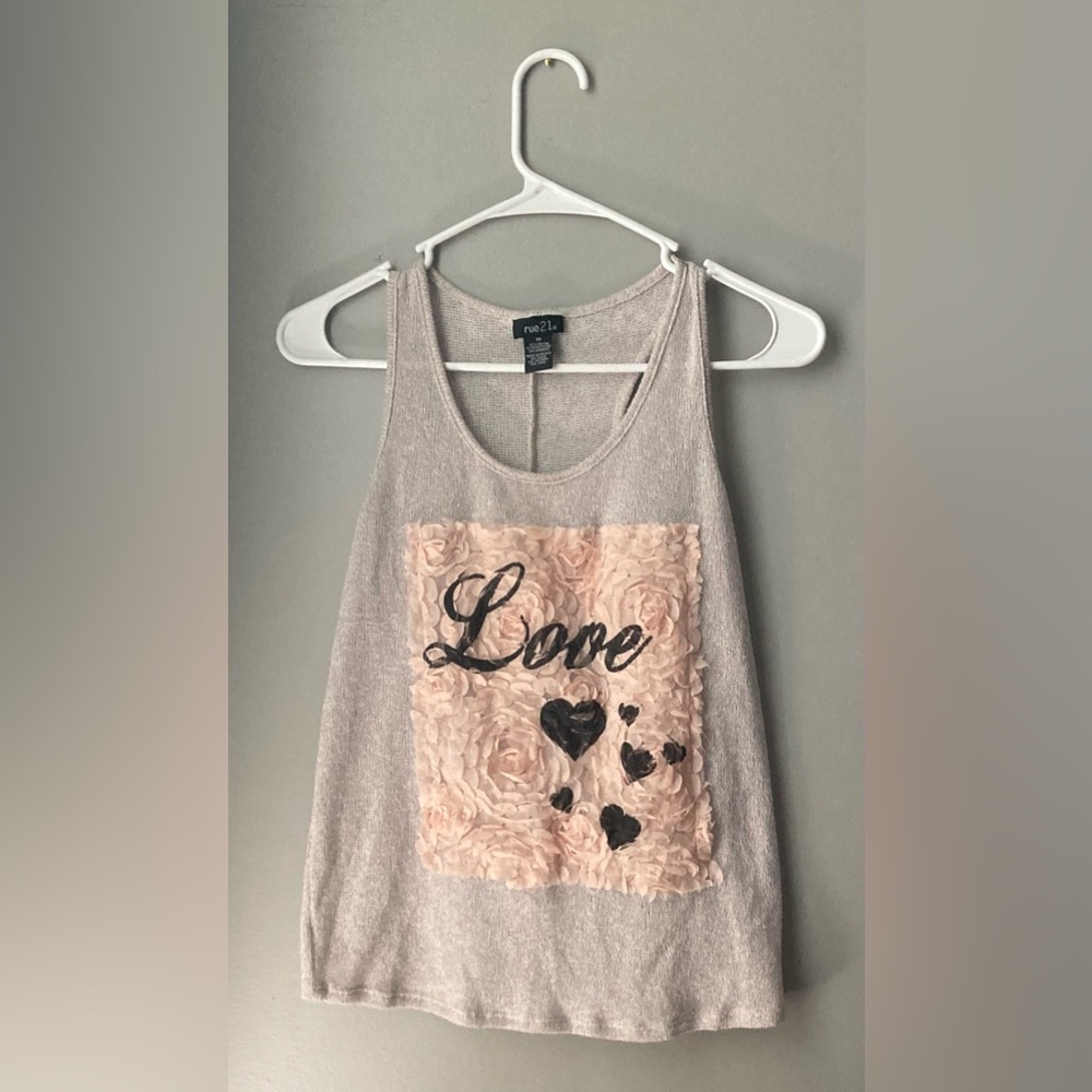 Rue21 Love Tank Top Size XS